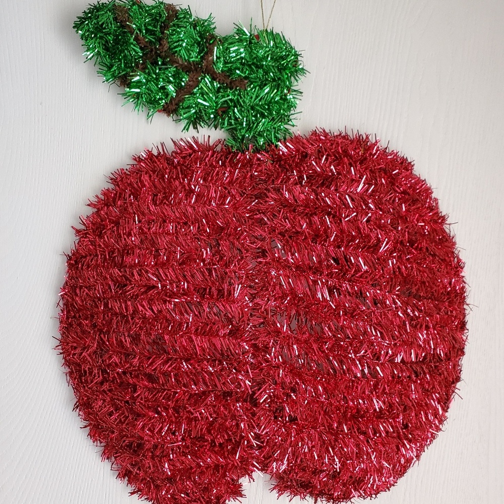 NWOT Sparkle apple hanging decor